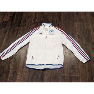 Vintage France CNSD Jacket Womens Small White Adidas Track‎ Warm Up Zip Running